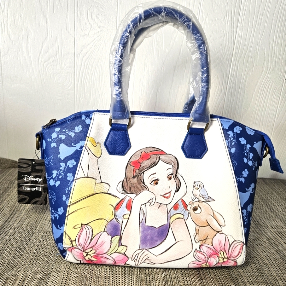 New with Tags Loungefly Disney Princess Snow White Bow Sketch Satchel Bag